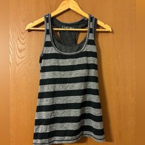 Soybu Black and Gray Stripped Tank